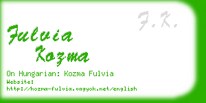 fulvia kozma business card